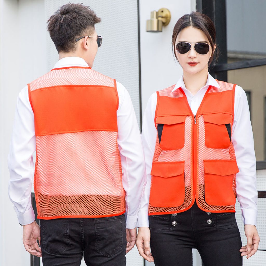 夏季工作服马甲透气网眼反光工地施工装修LOGO义工志愿者背心定制