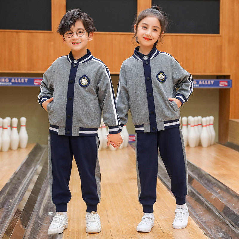 幼儿园园服春秋款棒球服三件套装小学生校服班服运动服英伦风定制