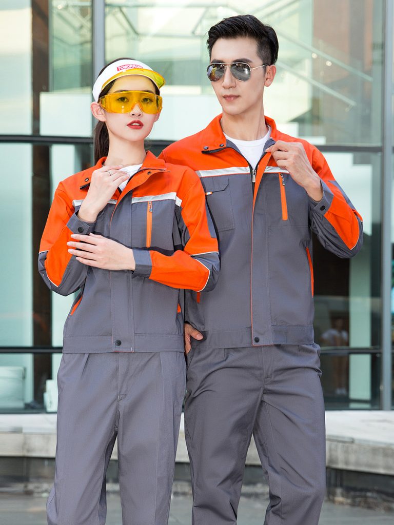 春秋冬工作服套装车间厂服物业工地工程服汽修服反光劳保服定做