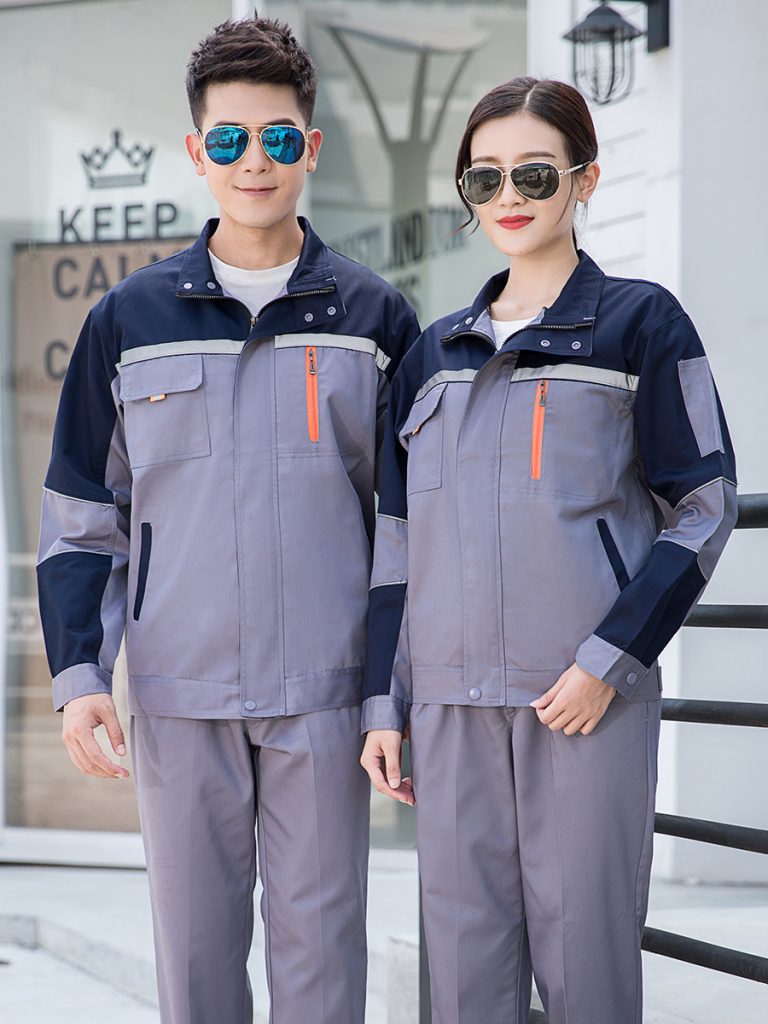 春秋冬工作服套装车间厂服物业工地工程服汽修服反光劳保服定做