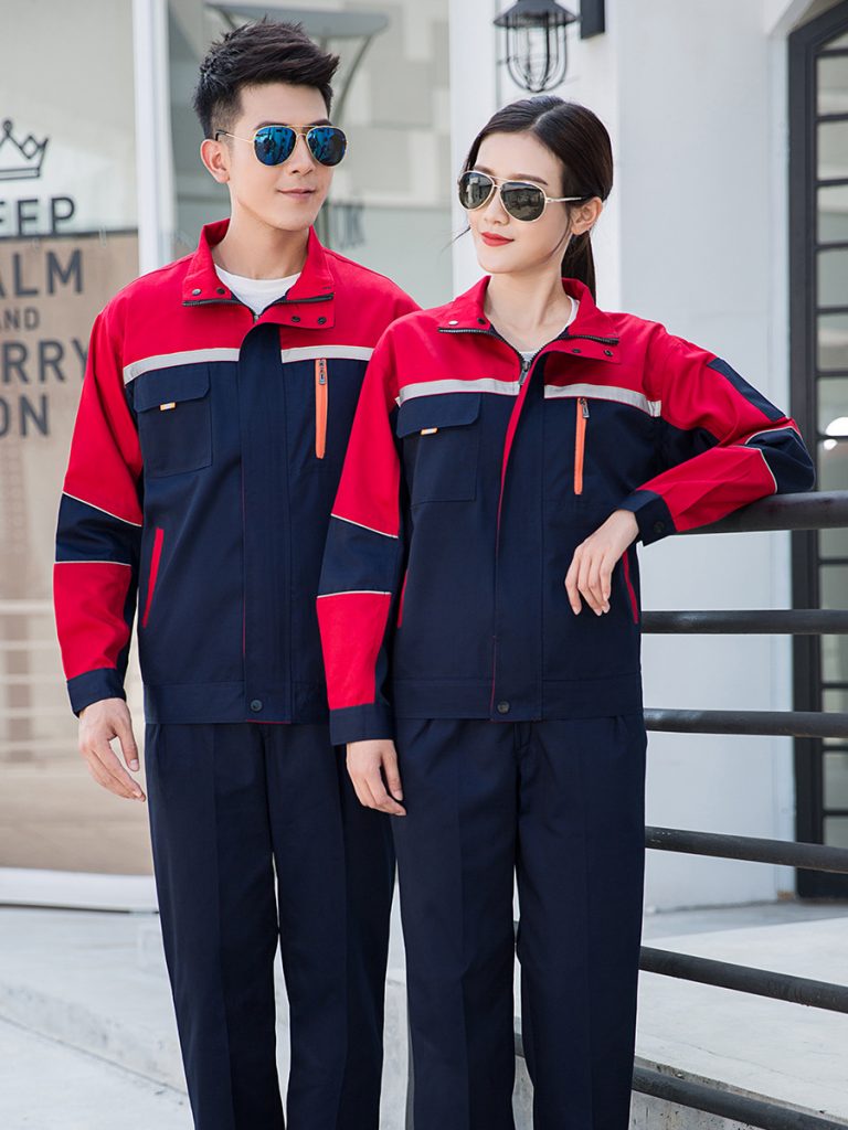 春秋冬工作服套装车间厂服物业工地工程服汽修服反光劳保服定做