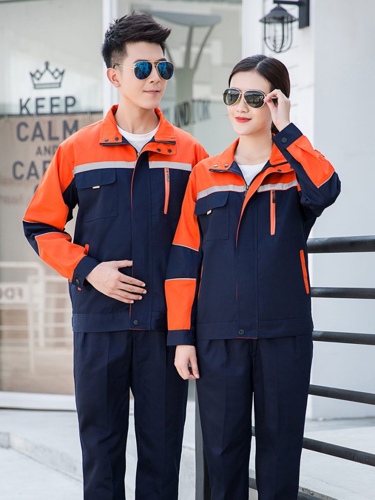 春秋冬工作服套装车间厂服物业工地工程服汽修服反光劳保服定做