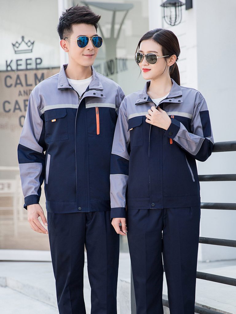 春秋冬工作服套装车间厂服物业工地工程服汽修服反光劳保服定做